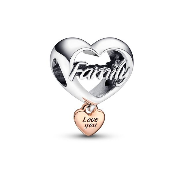 Family heart sterling silver and 14k rose gold Harmony Jewellers Grimsby, ON