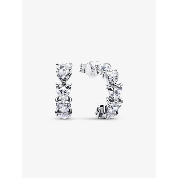 Sparkling Hearts Open Hoop Earrings Harmony Jewellers Grimsby, ON