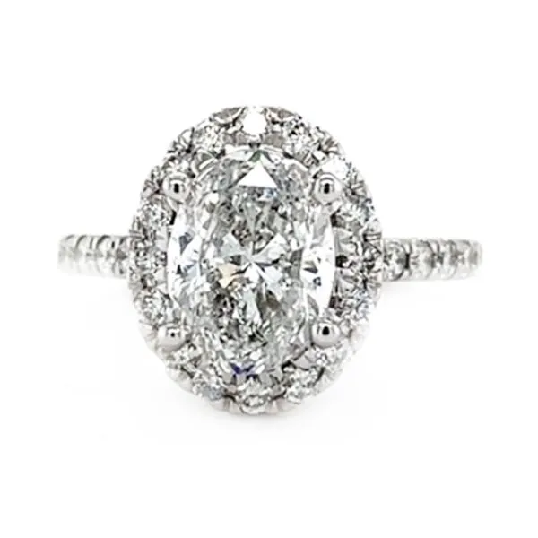 2 3/4CTW Oval Cut Halo-Style Diamond Engagement Ring - Propose Tonight! similar item image