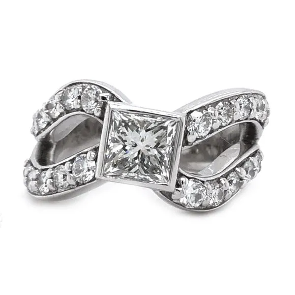 Custom Princess Cut Estate Diamond Engagement Ring - Propose Tonight! Harris Jeweler Troy, OH