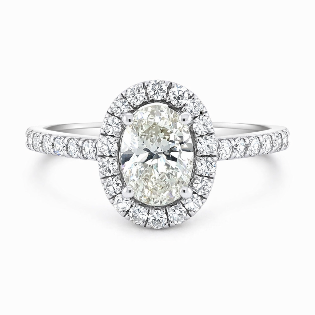 Oval Halo-Style Engagement Ring - Propose Tonight! Harris Jeweler Troy, OH