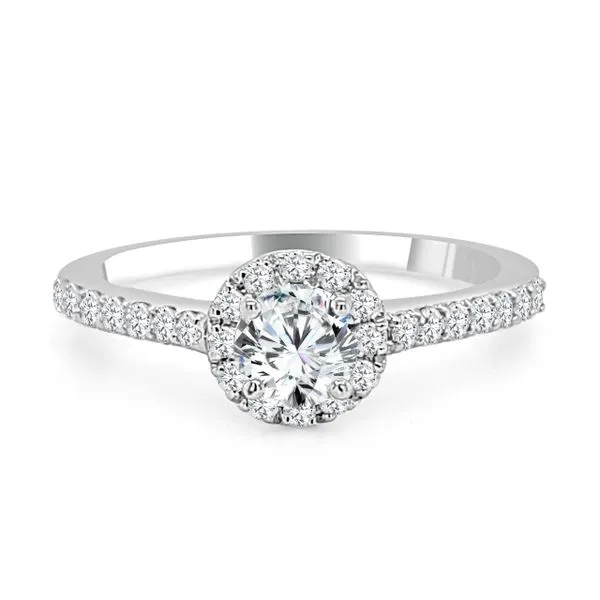 Round Halo-Style Diamond Engagement Ring - Propose Tonight! similar item image