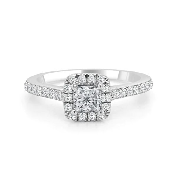 Princess Cut Halo-Style Engagement Ring - Propose Tonight! Harris Jeweler Troy, OH
