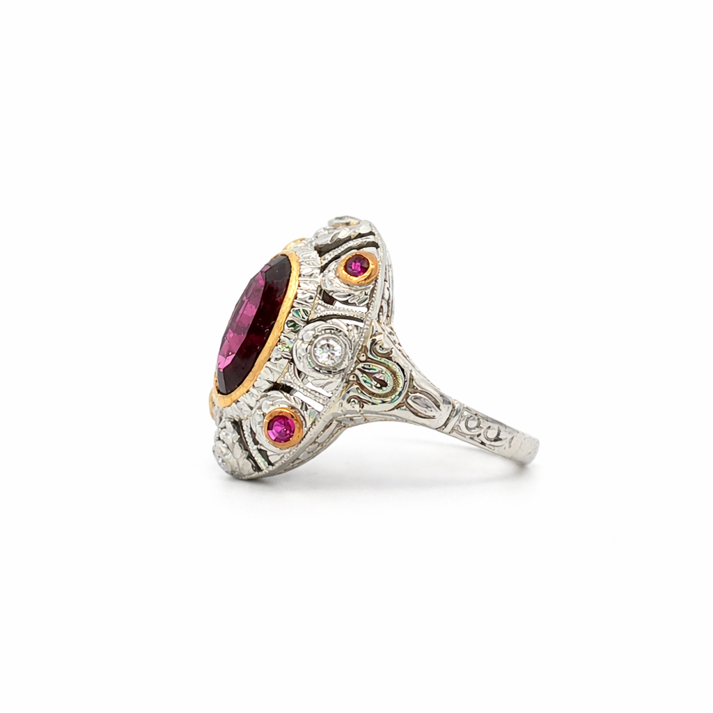 HARRIS Two-Tone & White Gold & Yellow Gold Estate Ring Harris Jeweler Troy, OH