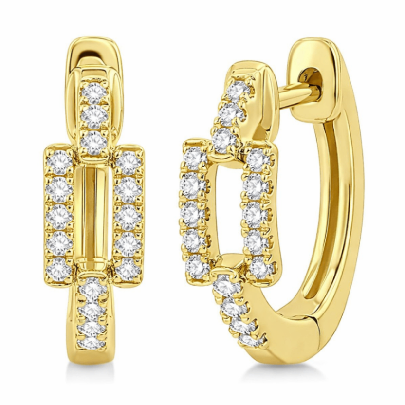 ASHI 10K Yellow Gold Diamond Earrings Harris Jeweler Troy, OH