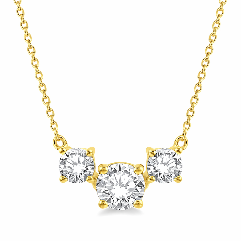 ASHI 14K Yellow Gold Diamond Necklace Harris Jeweler Troy, OH
