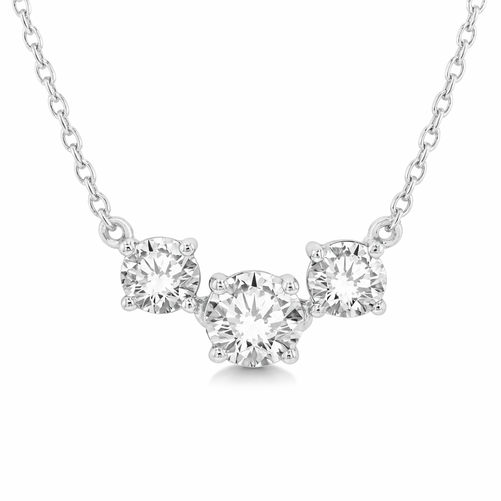 ASHI 14K White Gold Diamond Necklace Harris Jeweler Troy, OH