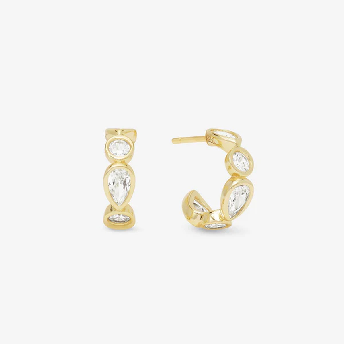 MEL Gold Plated Sterling Silver Silver Earrings Harris Jeweler Troy, OH