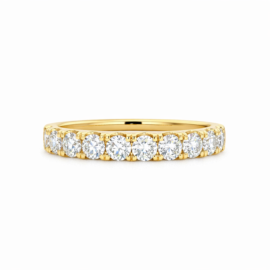 HJNAM 14K Yellow Gold Diamond Women's Wedding Band Harris Jeweler Troy, OH