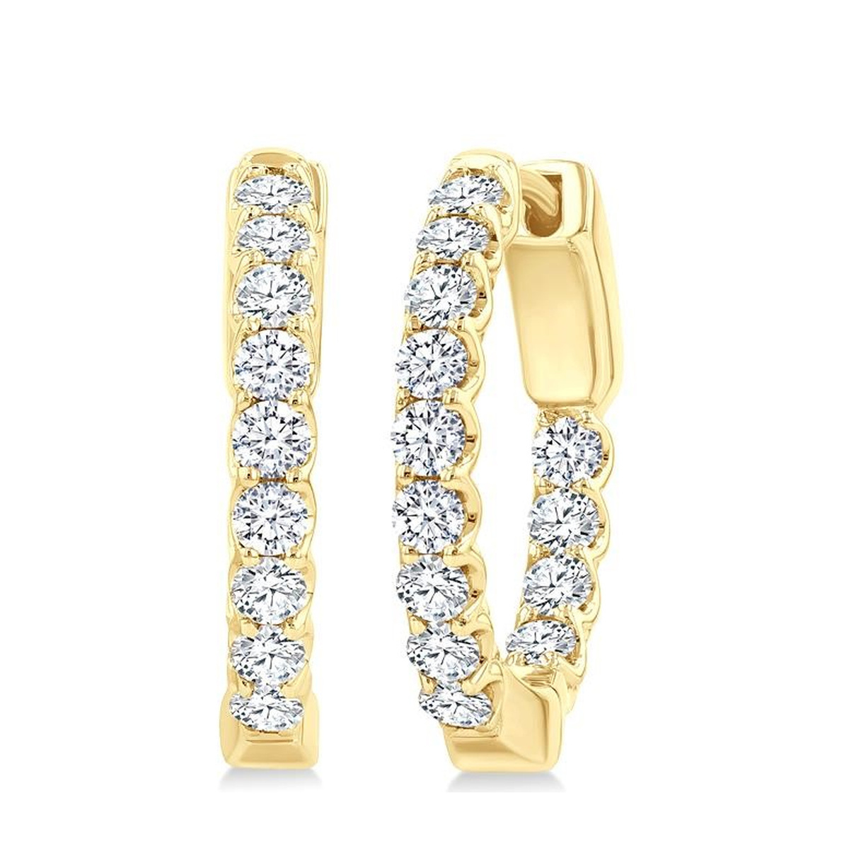 ASHI 14K Yellow Gold Diamond Earrings Harris Jeweler Troy, OH