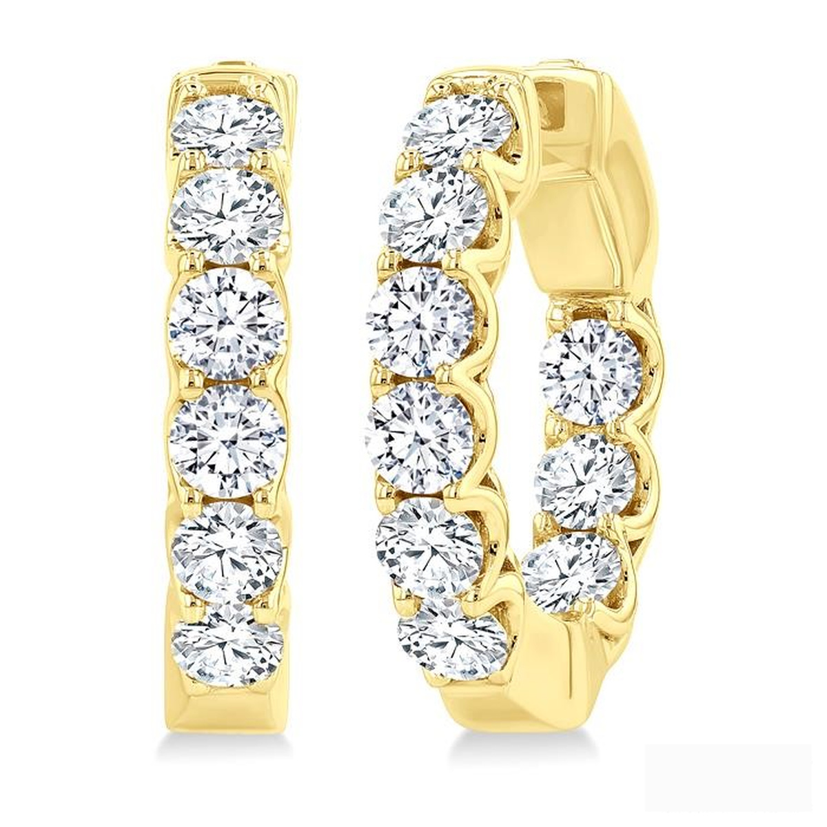 ASHI 14K Yellow Gold Diamond Earrings Harris Jeweler Troy, OH