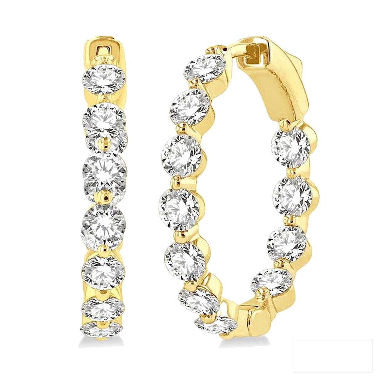 ASHI 14K Yellow Gold Diamond Earrings Harris Jeweler Troy, OH