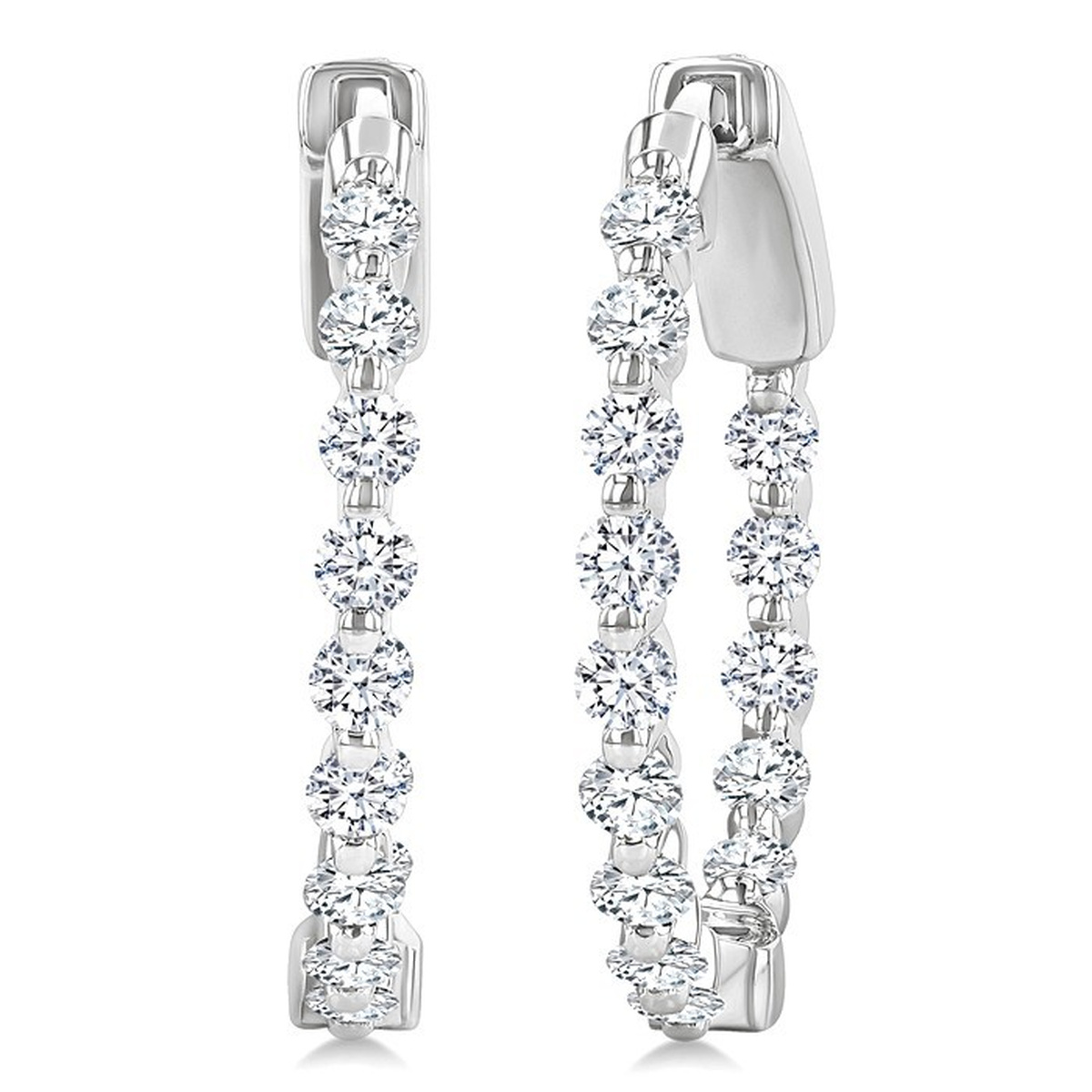ASHI 14K White Gold Diamond Earrings Harris Jeweler Troy, OH