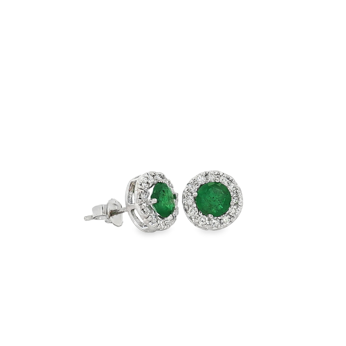 RYAN 14K White Gold Colored Stone Earrings Harris Jeweler Troy, OH