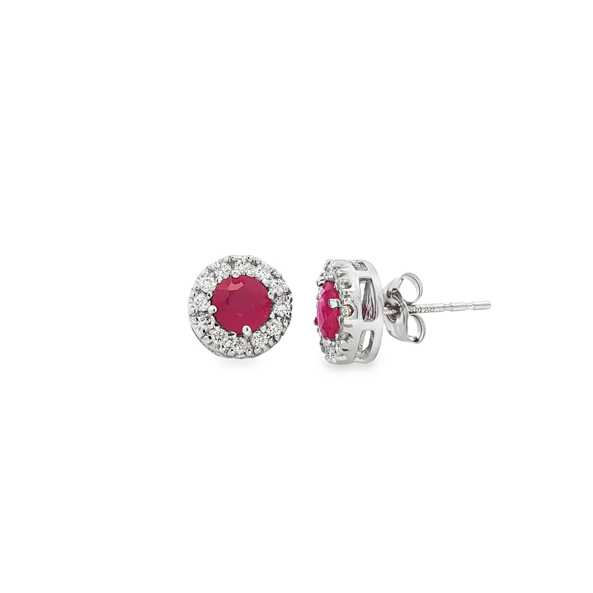 RYAN 14K White Gold Colored Stone Earrings Harris Jeweler Troy, OH