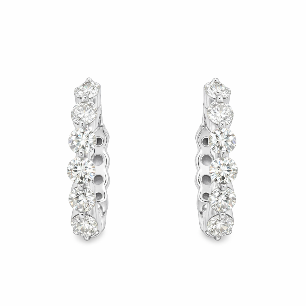 RYAN 14K White Gold Diamond Earrings Harris Jeweler Troy, OH