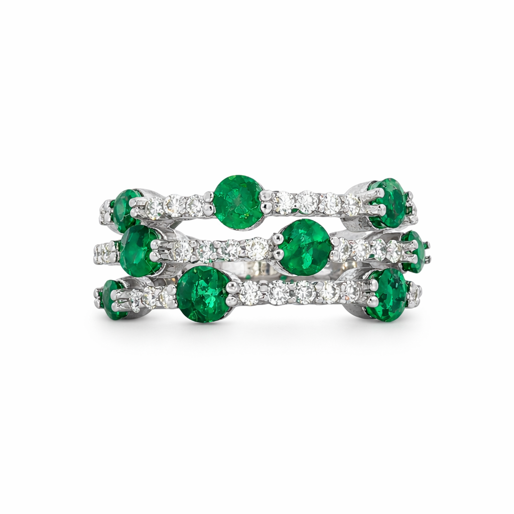 RYAN 14K White Gold Colored Stone Ring Harris Jeweler Troy, OH