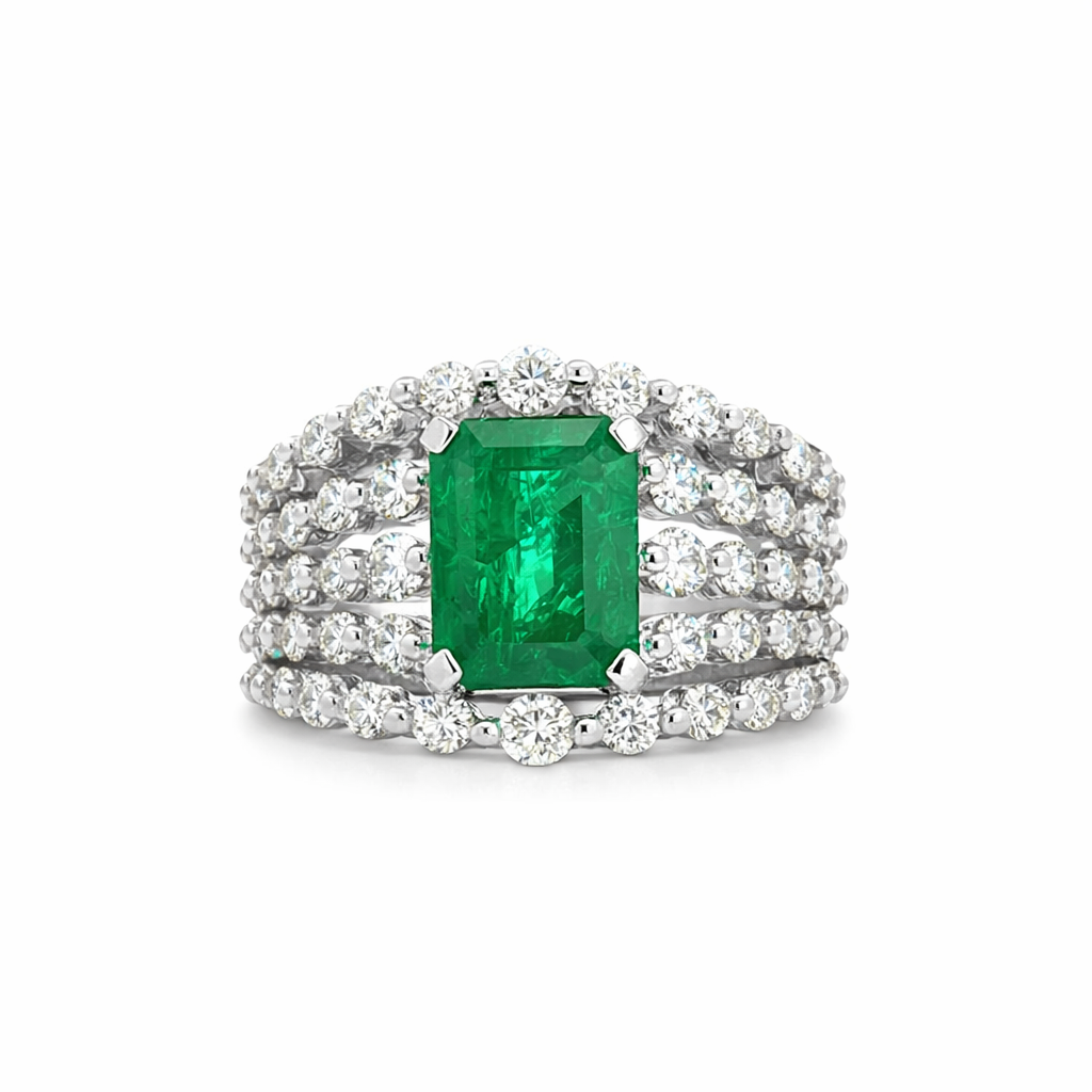 RYAN White Gold Colored Stone Ring Harris Jeweler Troy, OH