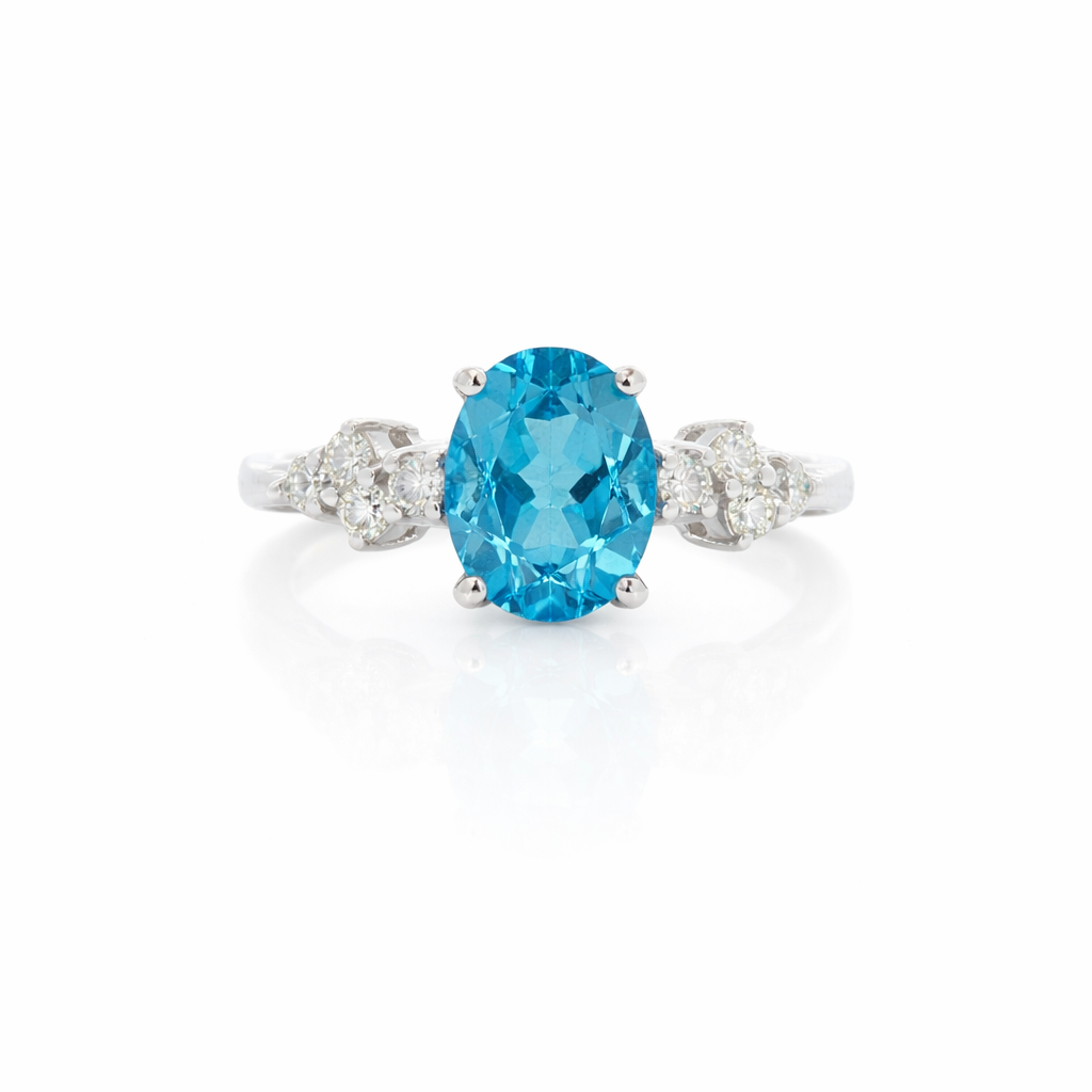 RYAN White Gold Colored Stone Ring Harris Jeweler Troy, OH