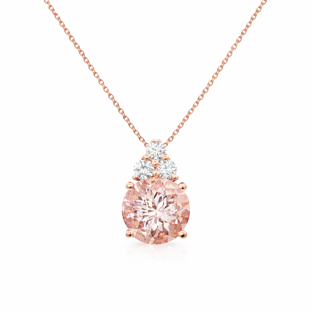 RYAN 14K Rose Gold Colored Stone Pendant Harris Jeweler Troy, OH