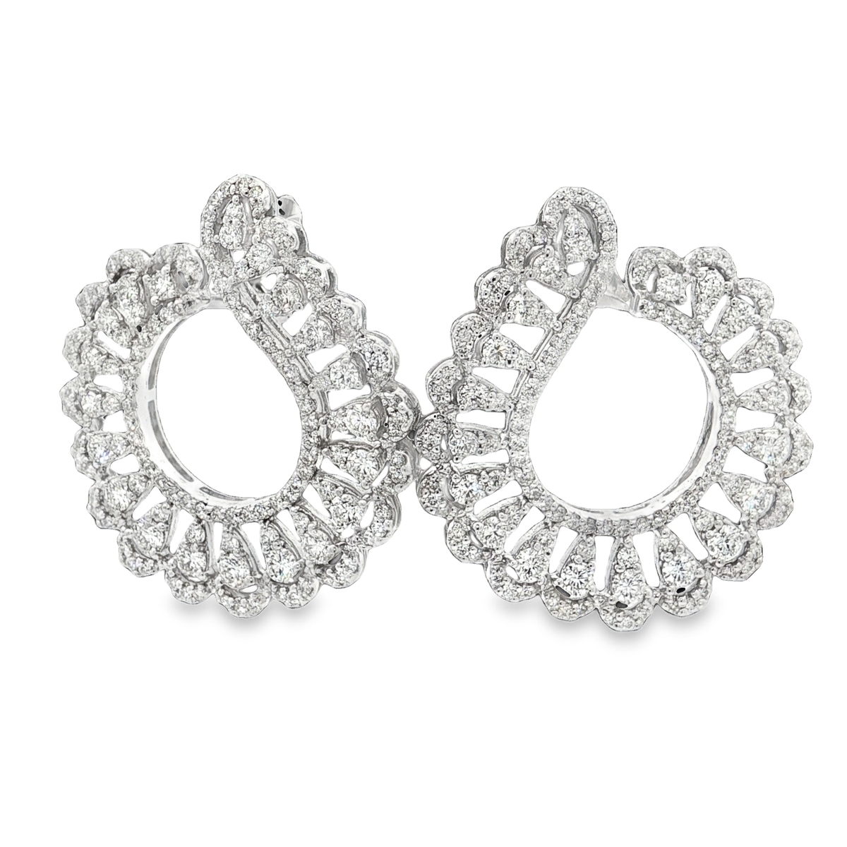 RYAN 14K White Gold Diamond Earrings Harris Jeweler Troy, OH