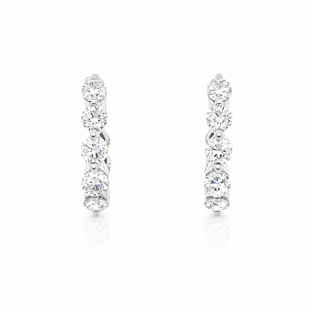 RYAN 14K White Gold Diamond Earrings Harris Jeweler Troy, OH