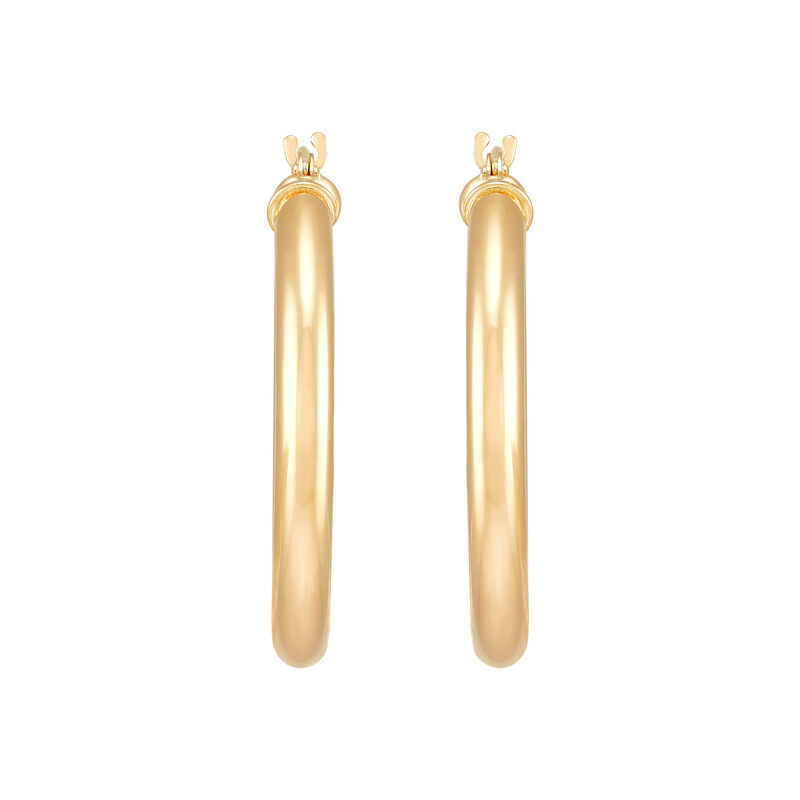 35MM Gold Hoop Earrings Harris Jeweler Troy, OH