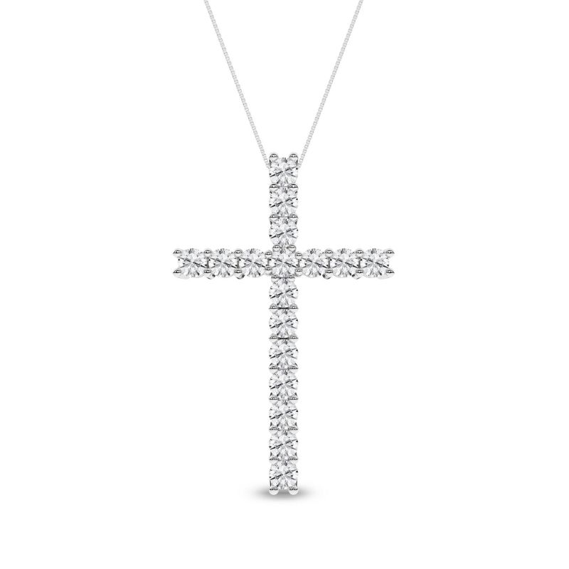 REV 14K White Gold Lab-Grown Diamond Necklace Harris Jeweler Troy, OH