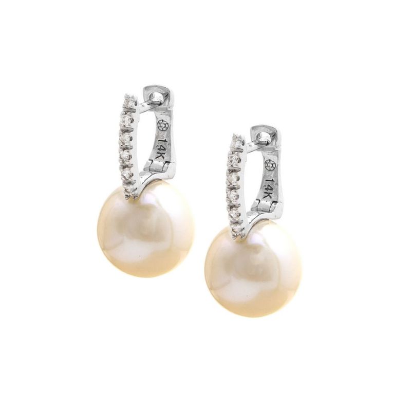 Pearl and Diamond Earrings Harris Jeweler Troy, OH