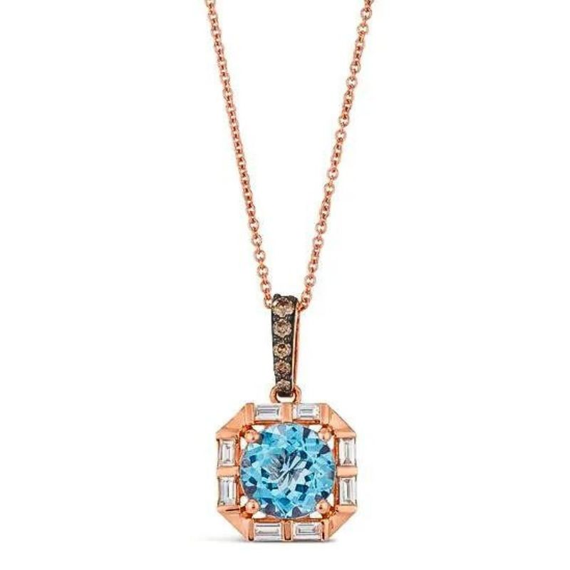 LEVIAN 14K Rose Gold Colored Stone Pendant Harris Jeweler Troy, OH