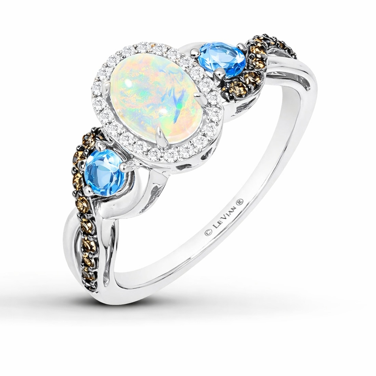 LEVIAN 14K White Gold Colored Stone Ring Harris Jeweler Troy, OH