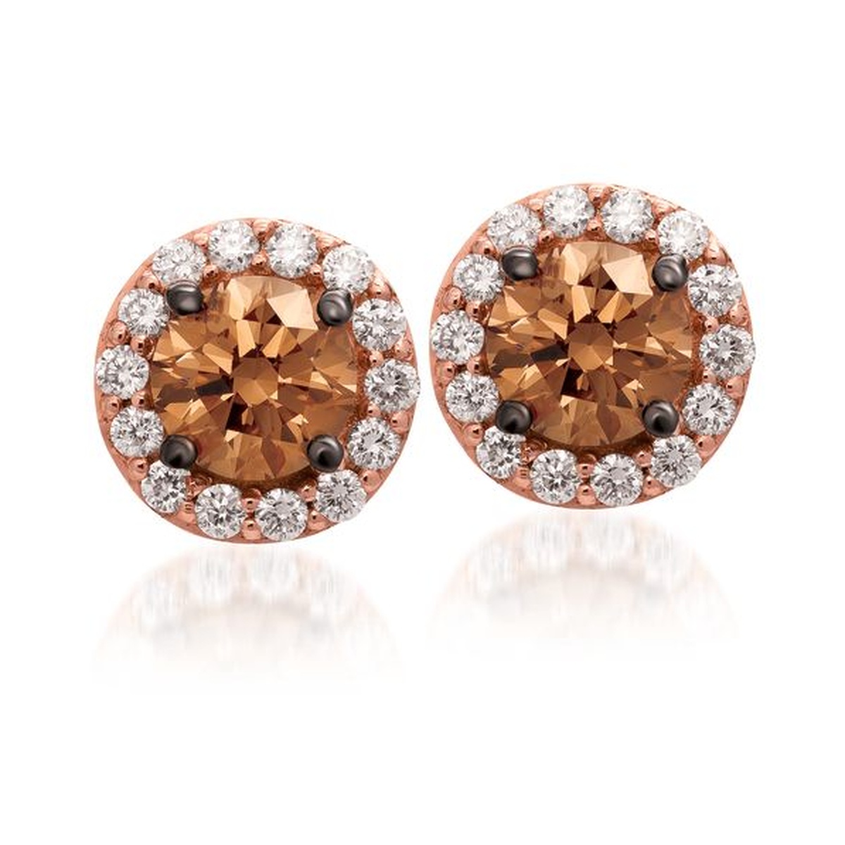 LEVIAN 14K Rose Gold Diamond Earrings Harris Jeweler Troy, OH