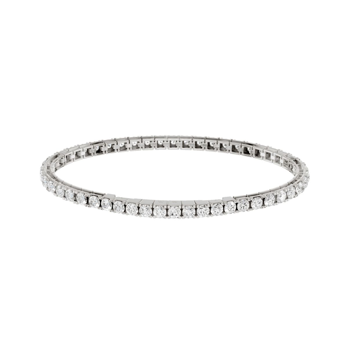 REV 14K White Gold LAB-GROWN DIAMOND BRACELET Harris Jeweler Troy, OH