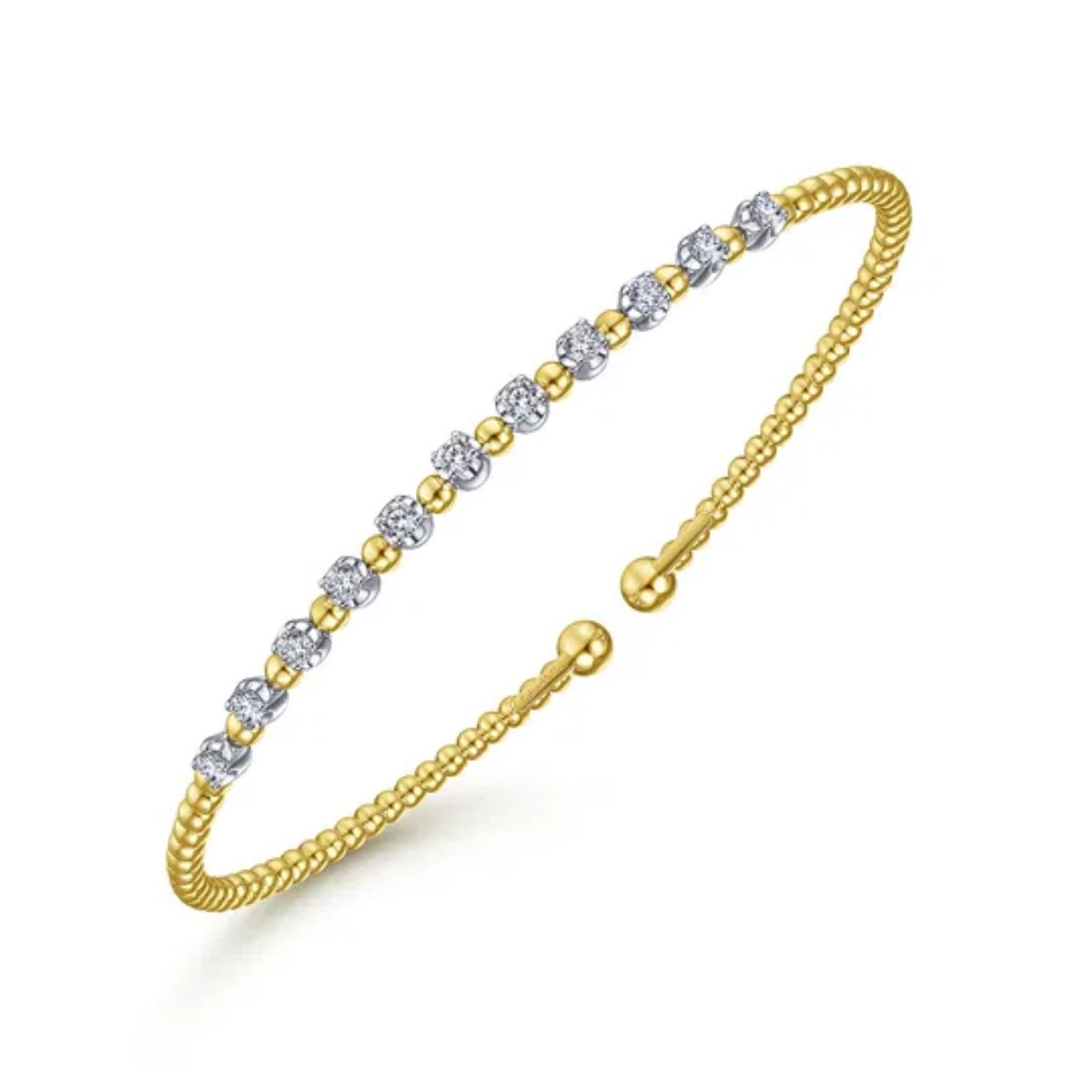 Gabriel & Company Bujukan Diamond Spilt Bangle Image 2 Harris Jeweler Troy, OH