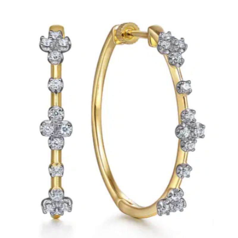 GAB&CO 14K Yellow Gold Diamond Earrings Harris Jeweler Troy, OH