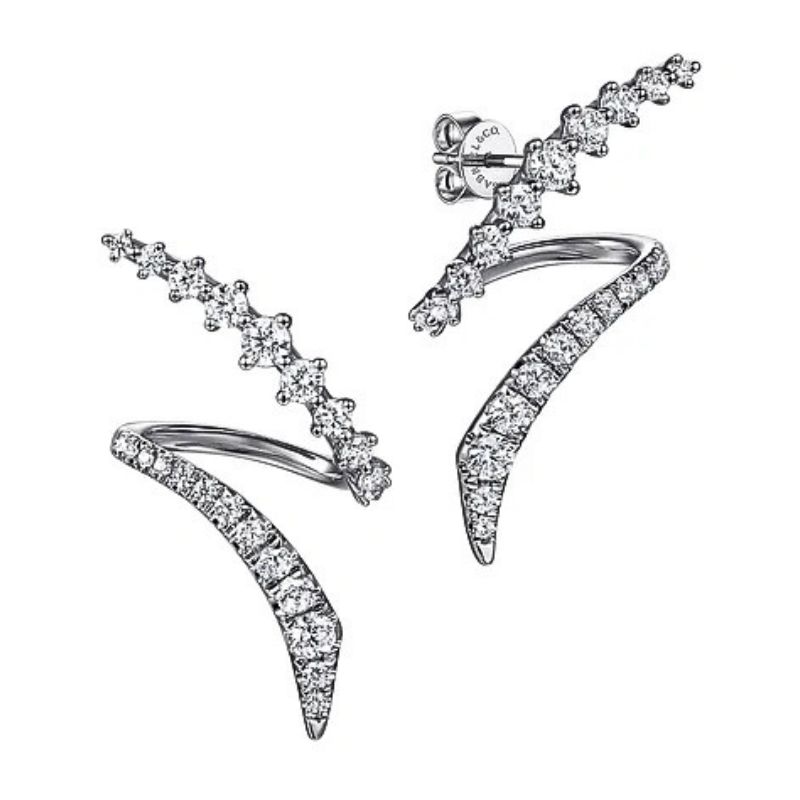 GAB&CO 14K White Gold Diamond Earrings Harris Jeweler Troy, OH