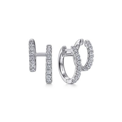 GAB&CO 14K White Gold Diamond Earrings Harris Jeweler Troy, OH