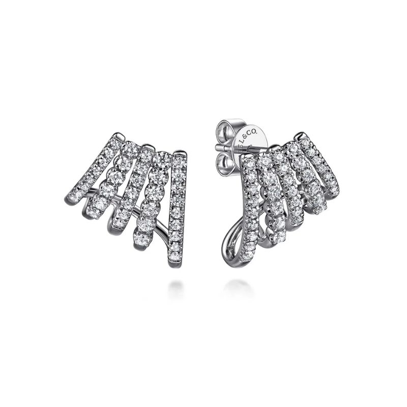 GAB&CO 14K White Gold Diamond Earrings Harris Jeweler Troy, OH