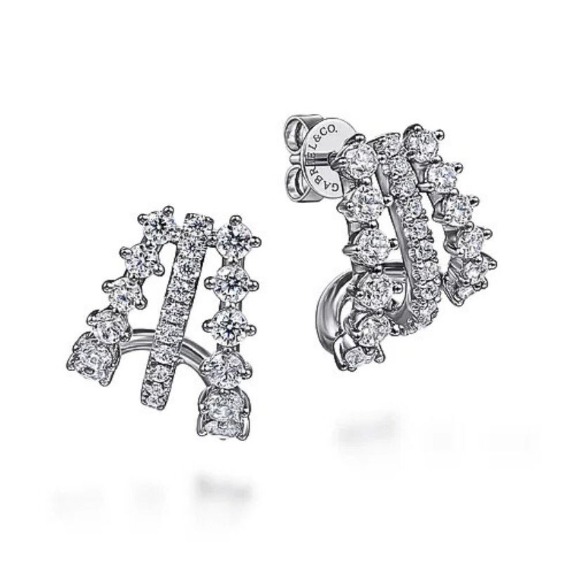 GAB&CO 14K White Gold Diamond Earrings Harris Jeweler Troy, OH
