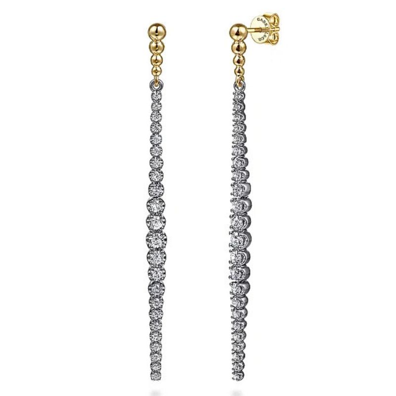 GAB&CO 14K Yellow Gold Diamond Earrings Harris Jeweler Troy, OH