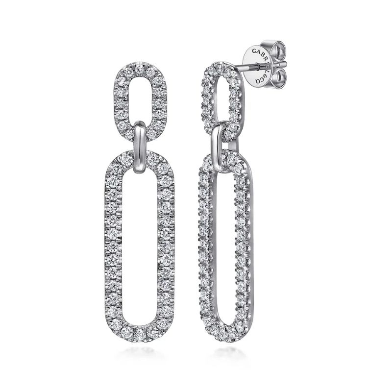 GAB&CO 14K White Gold Diamond Earrings Harris Jeweler Troy, OH