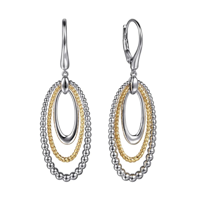 Gabriel & Co Bujukan Oval Drop Earrings Harris Jeweler Troy, OH