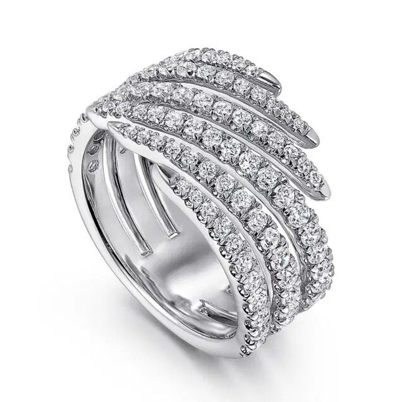 Gabriel & Co Kaslique Diamond Bypass Ring Image 2 Harris Jeweler Troy, OH