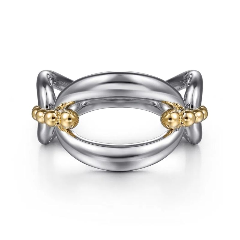 Gabriel & Co Bujukan Link Ring Harris Jeweler Troy, OH