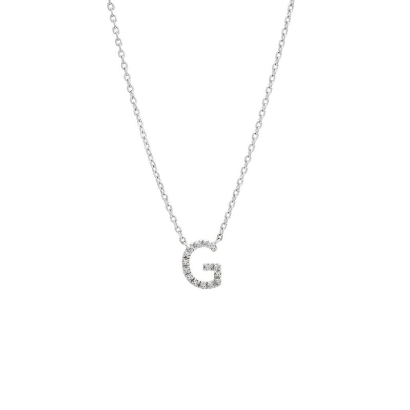 Diamond Letter "G" Initial Necklace - Available in All Initials Harris Jeweler Troy, OH