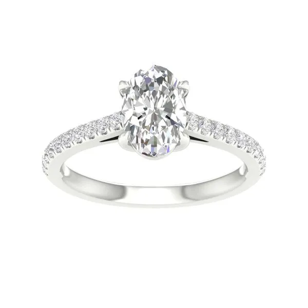 1 1/4CTW Oval Lab-Grown Diamond Engagement Ring - Propose Tonight! Harris Jeweler Troy, OH