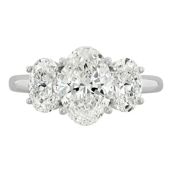 3 1/2CTW 3-Stone Style Oval Lab-Grown Diamond Engagement Ring - Propose Tonight! Harris Jeweler Troy, OH