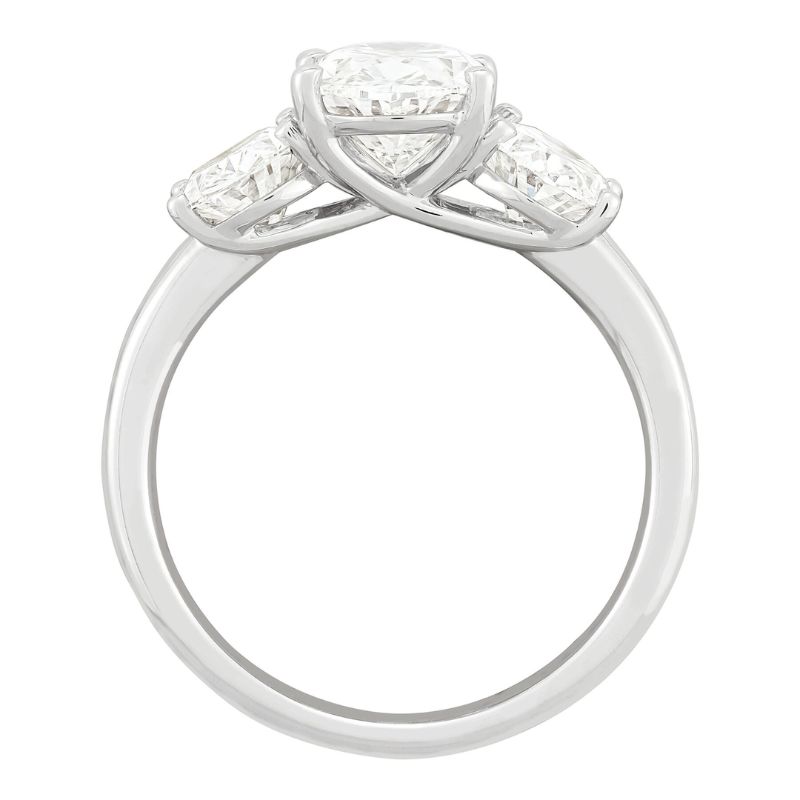 3 1/2CTW 3-Stone Style Oval Lab-Grown Diamond Engagement Ring - Propose Tonight! Image 2 Harris Jeweler Troy, OH