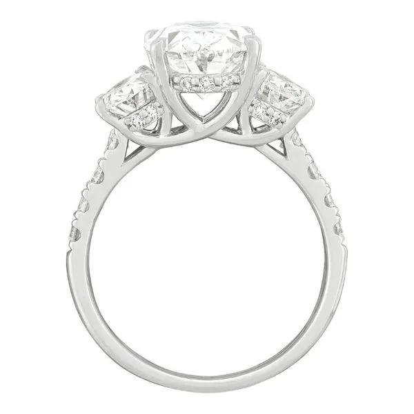 5 1/2CTW Oval Lab-Grown Diamond 3-Stone Style Engagement RIng - Propose Tonight! Image 2 Harris Jeweler Troy, OH