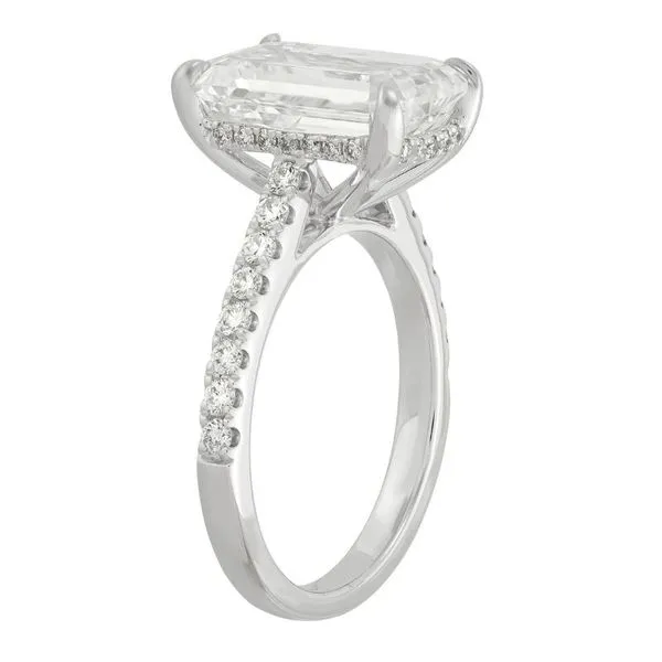 5 1/2CTW Emerald Cut Lab-Grown Diamond Engagement Ring with Hidden Halo - Propose Tonight! Image 2 Harris Jeweler Troy, OH